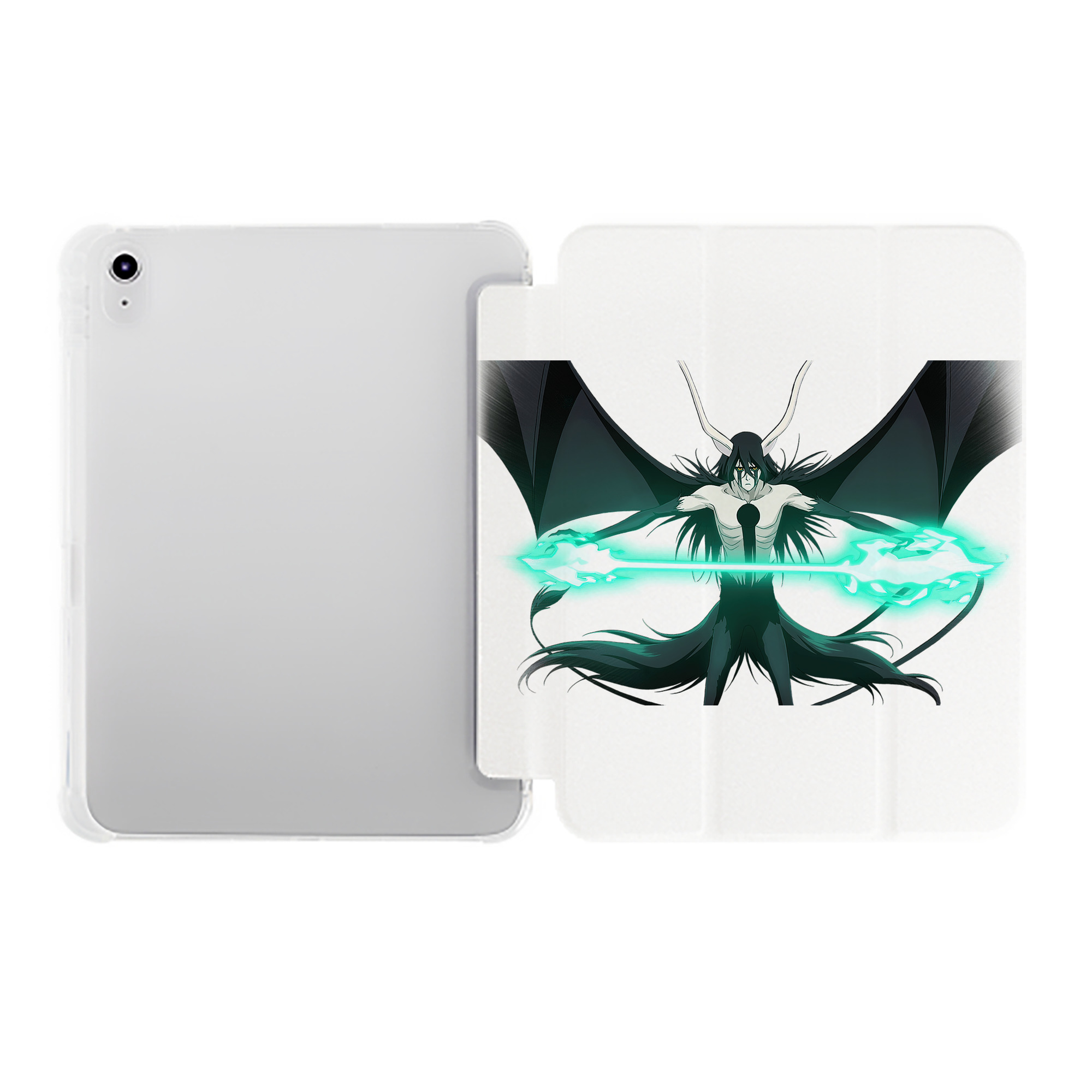 （画像用） ブリーチ ウルキオラ·シファー BLEACH Ulquiorra cifer IPad ケース ペン収納付き 三つ折りスタンド PUレザー×シリコン 対応機種9.5/10.5/10.9インチ